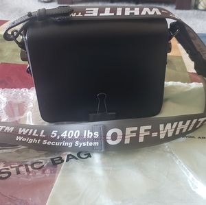 Off White Clip Binder Bag